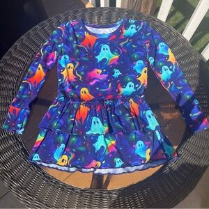 Bums & Roses Girl’s Drop It Like It’s Haunt Long Sleeve Bamboo Top Size 5/6Y